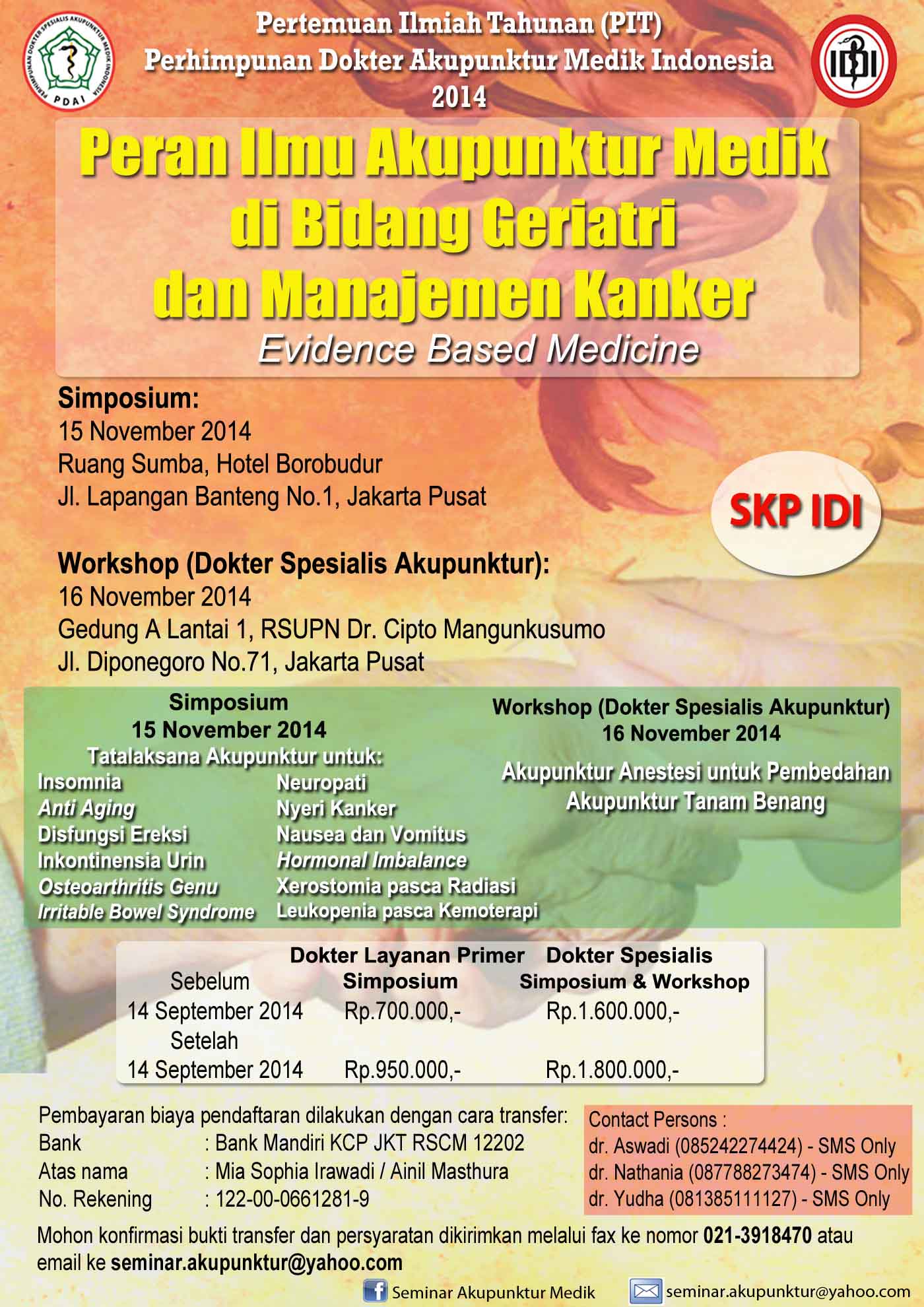 Peran Ilmu Akupunktur Medik di Bidang Geriatri dan Manajemen Kanker (Evidence Based Medicine) -  Peran Ilmu Akupunktur Medik di Bidang Geriatri dan Manajemen Kanker (Evidence Based Medicine) -